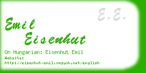 emil eisenhut business card